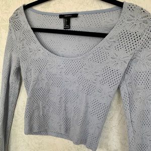 Forever 21 Blue Crop Top